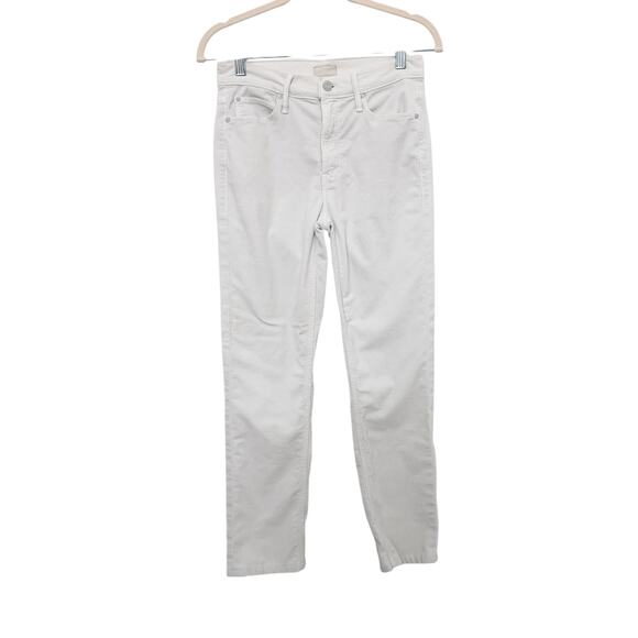 Mother The Mid Rise‎ Dazzler Ankle Corduroy Jeans Cream Hopscotch Womens Size 25 - Picture 1 of 11